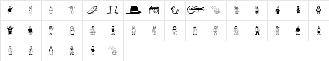 Teub頔ribute Regular  glyph index