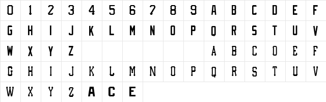 MLB Pirates Regular  glyph index