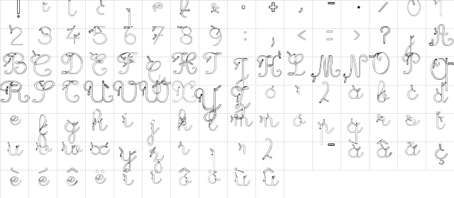 Maternellecolor creuse Regular  glyph index