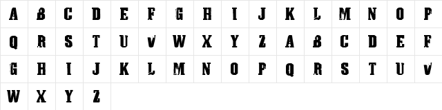 AthleticTown v0.1 Regular  glyph index