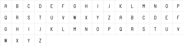 THEWELL Regular  glyph index