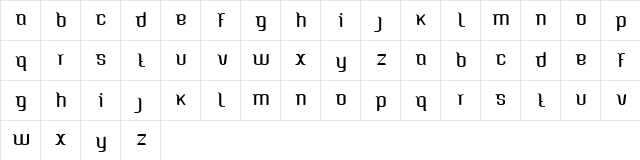 Caspian Sea  Tracked Regular  glyph index
