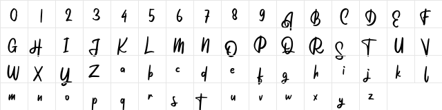 Huttem FREE Regular  glyph index