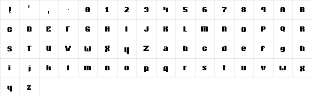 pixelblock Normal  glyph index
