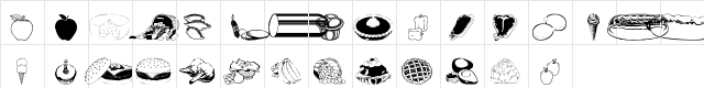 wmfood2 Regular  glyph index