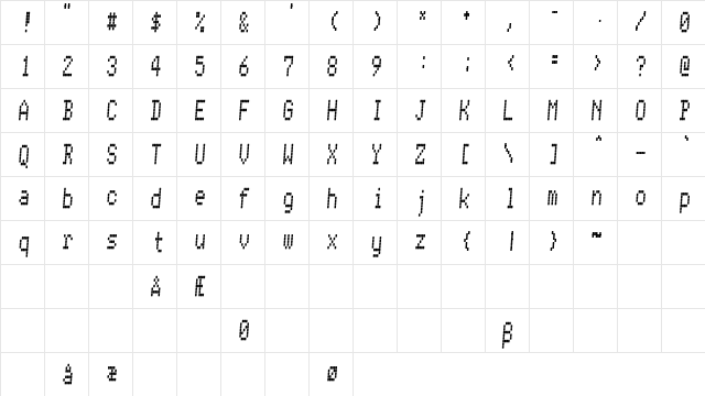 Conman Regular Regular  glyph index