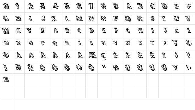FZ UNIQUE 2 LEFTY Heavy  glyph index