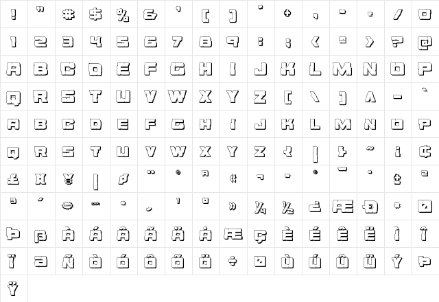 Ore Crusher 3D Regular  glyph index