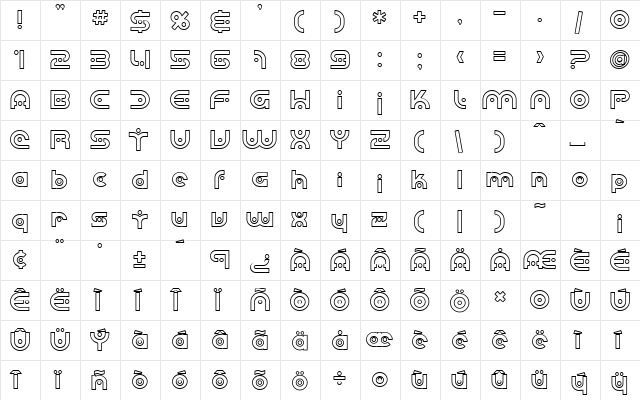 SF Planetary Orbiter Outline Regular  glyph index