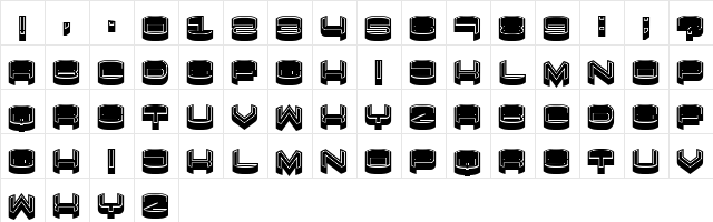 Focused Filled Regular  glyph index