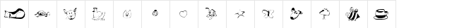 Andi's Critters Regular  glyph index