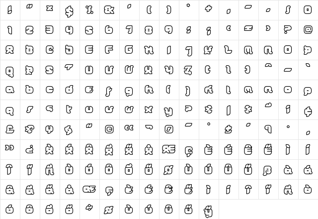 DorisOrange Juicy  glyph index