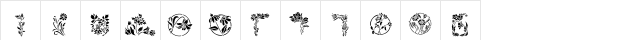 Flowers3 Regular  glyph index