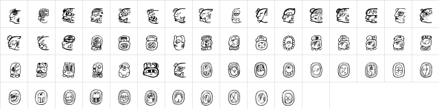 Tun Bold  glyph index