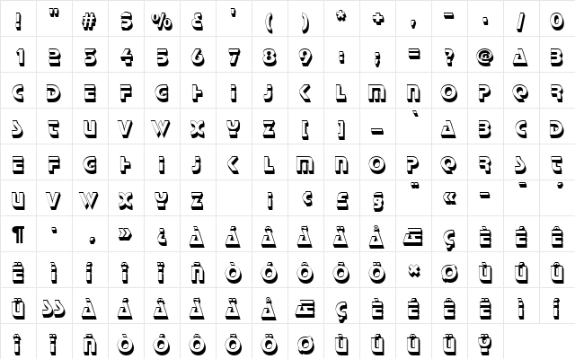 StopDSh1 Regular  glyph index