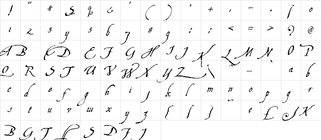 Allegheny Regular  glyph index