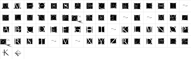 SketchesByDuerer-Inverse Regular  glyph index