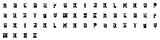 Trunk Regular  glyph index