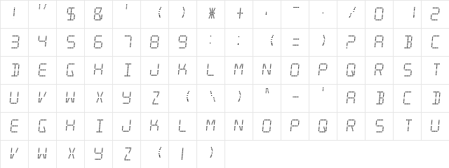 Minisystem Normal  glyph index