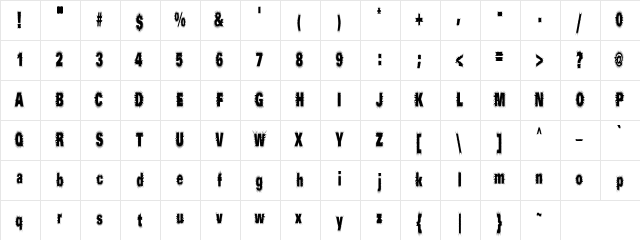 Porcupine Regular  glyph index