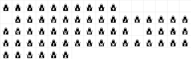 101! Jeannie's Kitchen Regular  glyph index