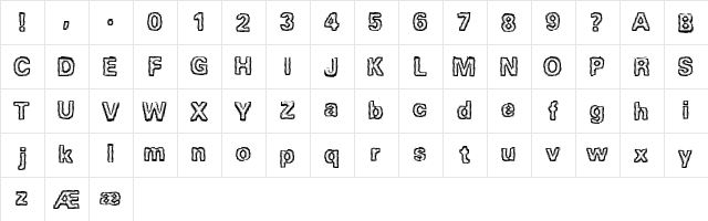 Jagged (BRK) Regular  glyph index