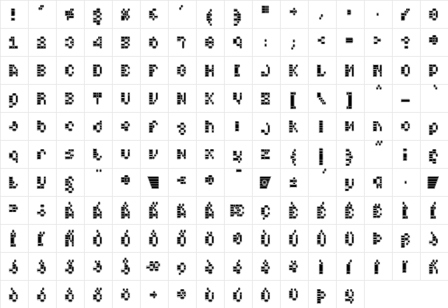 HypercellMembrane Regular  glyph index