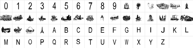 tungfont building Regular  glyph index