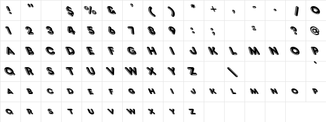 Frankfurt Lefty Regular  glyph index