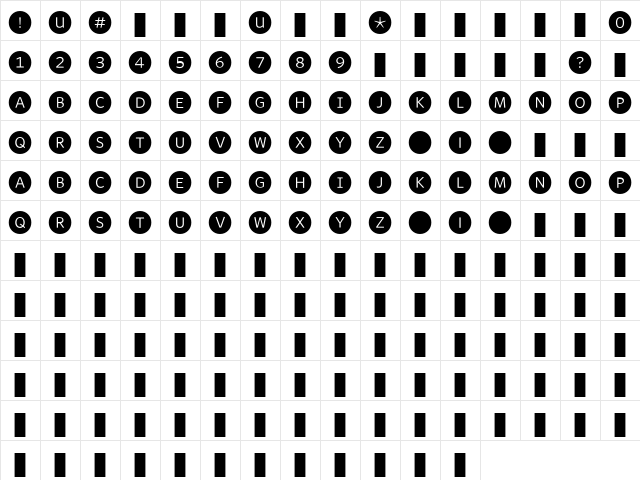 WhitneyIndexBlack Medium  glyph index