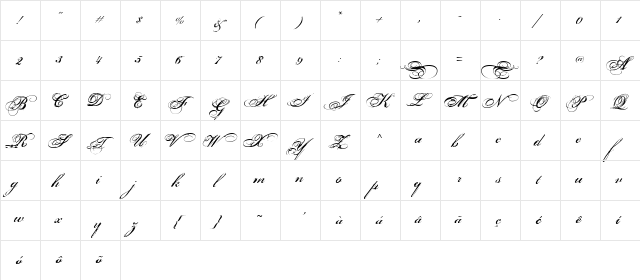 Porcelain (R)ecife  glyph index
