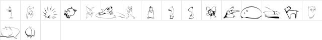 KR Scrappin Animals Regular  glyph index
