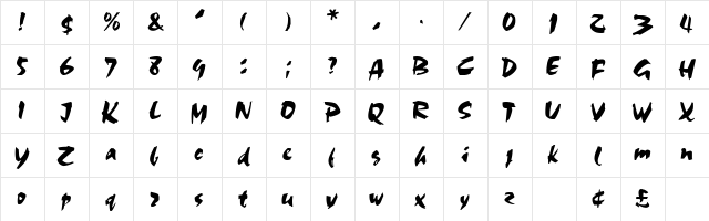 Marker Board Display SSi Regular  glyph index