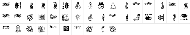 ChristmasMT1 One  glyph index