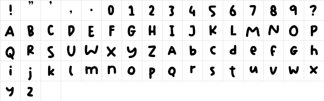 Standing Ovation Regular  glyph index
