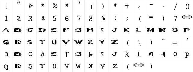 Water Torture Regular  glyph index