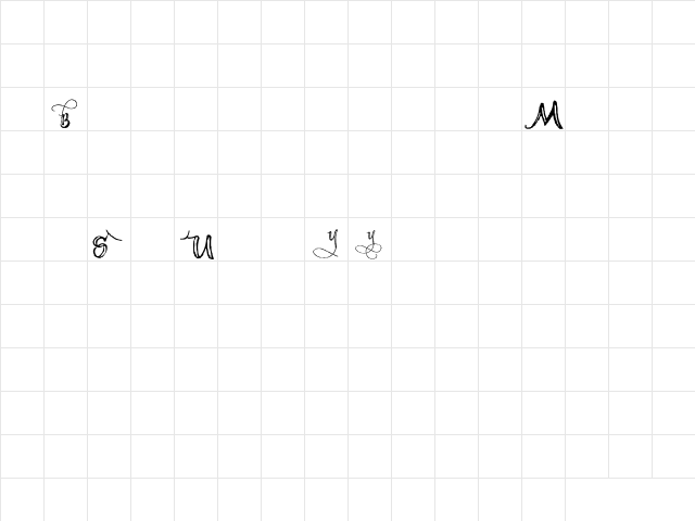 AEZ scripty 2 AEZ scripty 2  glyph index