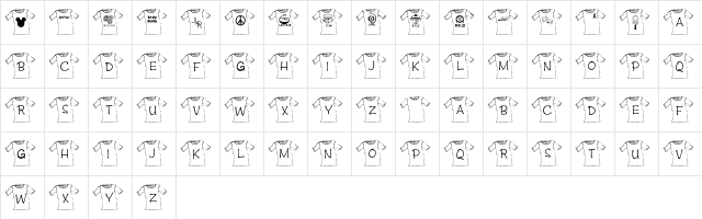 New Regular  glyph index