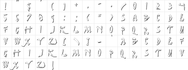 Dark Horse Shadow Shadow  glyph index