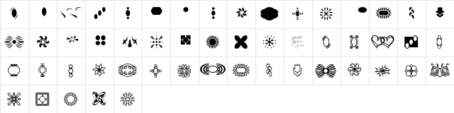 jeweler's kit III Regular  glyph index