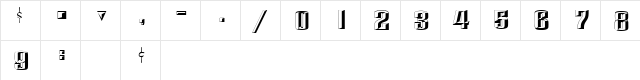 6 SpeedWay #1 DNA Regular  glyph index