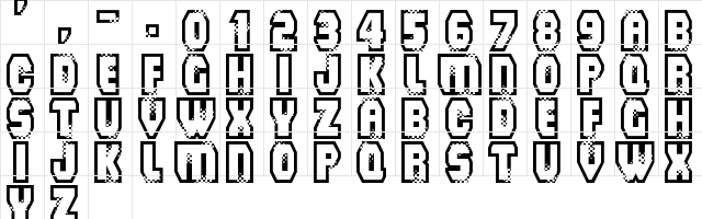 Mad Groove Blast Regular  glyph index