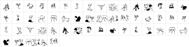 AbsoluteImprovisations Regular  glyph index