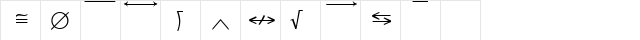 WorldMath Regular  glyph index