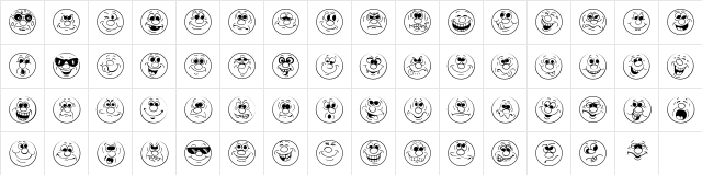 Face it! Regular  glyph index