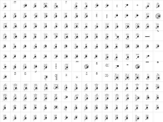 Tennisracket Becker Normal  glyph index