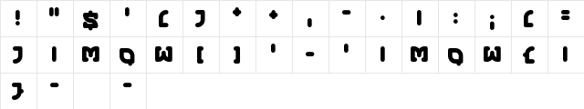 Outcome Regular  glyph index