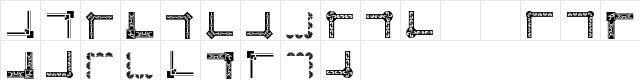 Vintage Decorative Corners 19 Regular  glyph index