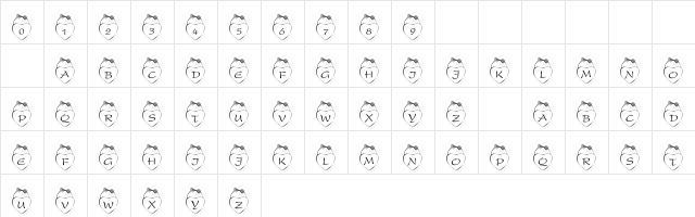 101! Hang Your Heart Regular  glyph index