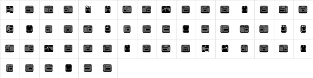 Halfwits Regular  glyph index